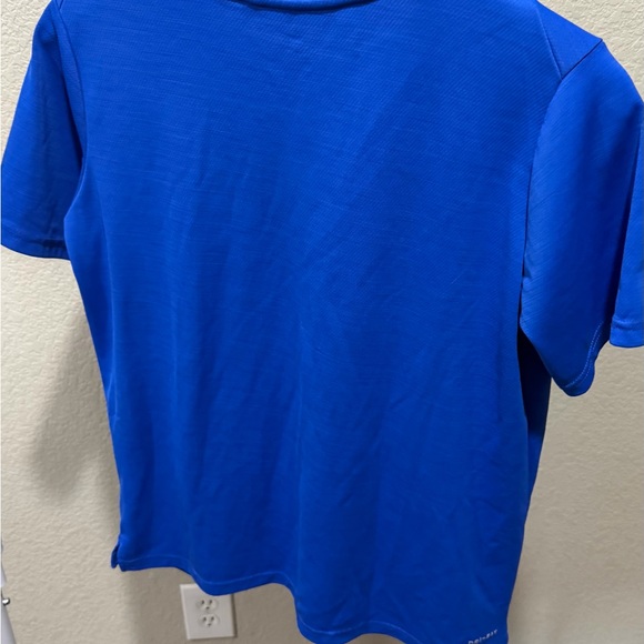 Nike Royal Blue Dri-FIT Tee with White Geometric Swoosh - Picture 4 of 5